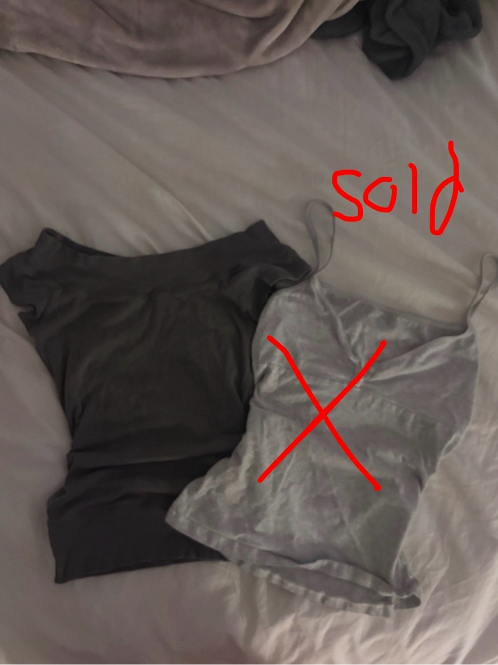 brandy Melville dark grey off the shoulder top